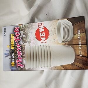 10 Plastic Nursery Flower Pots